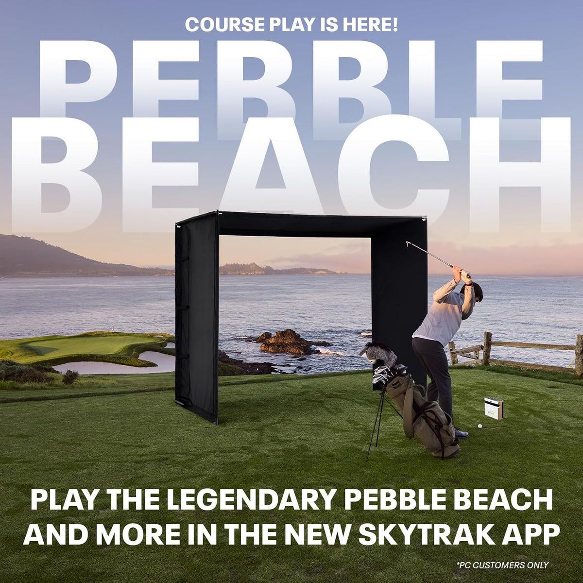 Golf Launch Monitor | Photometric Technology for Ball Speed, Carry & Total Distance, Spin Rates, Launch & Shot Shape Data | Golf Simulator & Practice