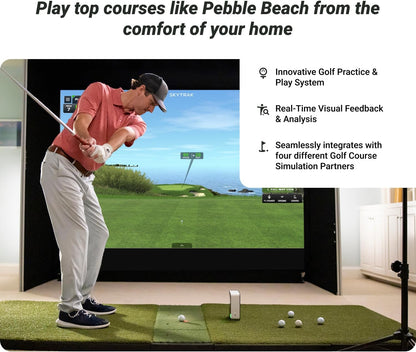 Golf Launch Monitor | Photometric Technology for Ball Speed, Carry & Total Distance, Spin Rates, Launch & Shot Shape Data | Golf Simulator & Practice