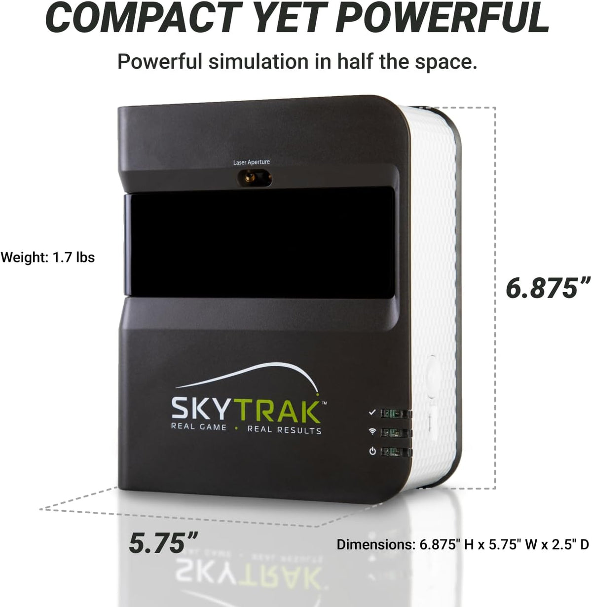 Golf Launch Monitor | Photometric Technology for Ball Speed, Carry & Total Distance, Spin Rates, Launch & Shot Shape Data | Golf Simulator & Practice
