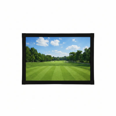 Golf Impact Screen, 3D Air Mesh Golf Simulator Impact Screen, Thicken HD Projector Screen for Hitting Training Practice Home/Indoor/Outdoor with Webbing Buckles & Bungee Cords